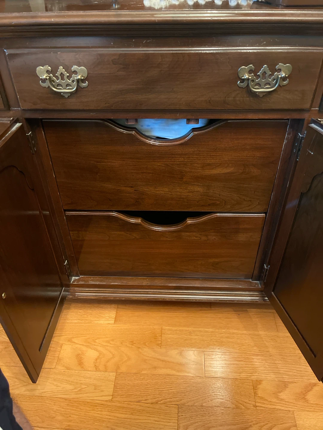 Wooden Dresser with Drawers and Cabinet - photo 3