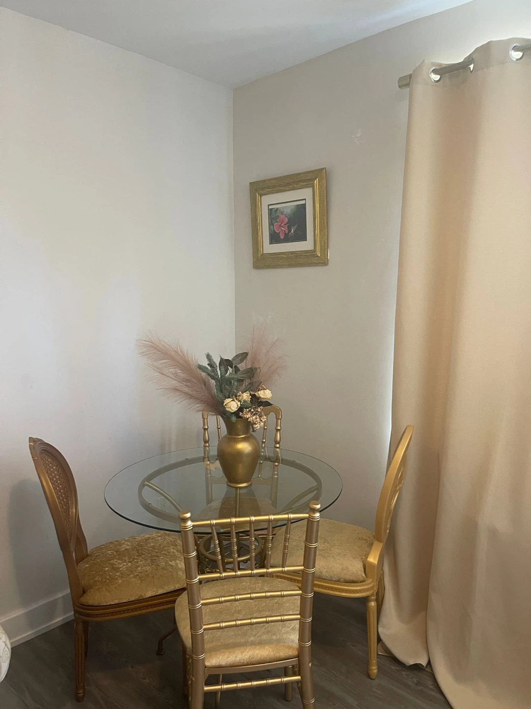 Glass Round Dining Table Set with 4 Chairs - photo 3