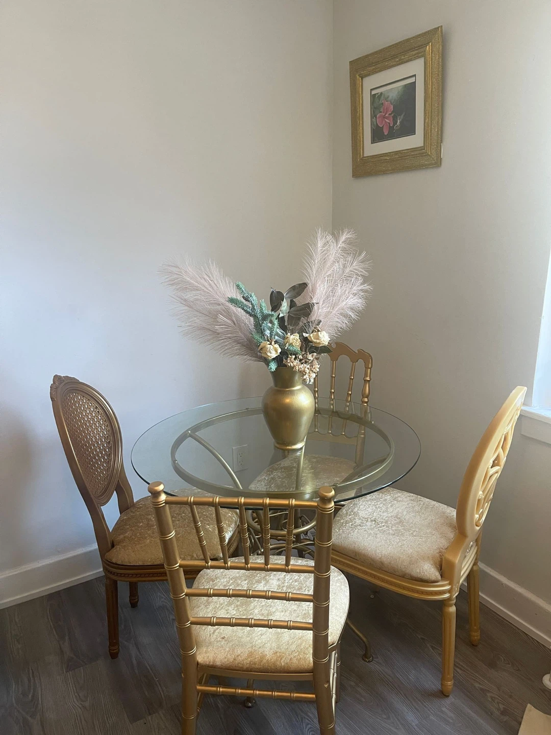Glass Round Dining Table Set with 4 Chairs - photo 5