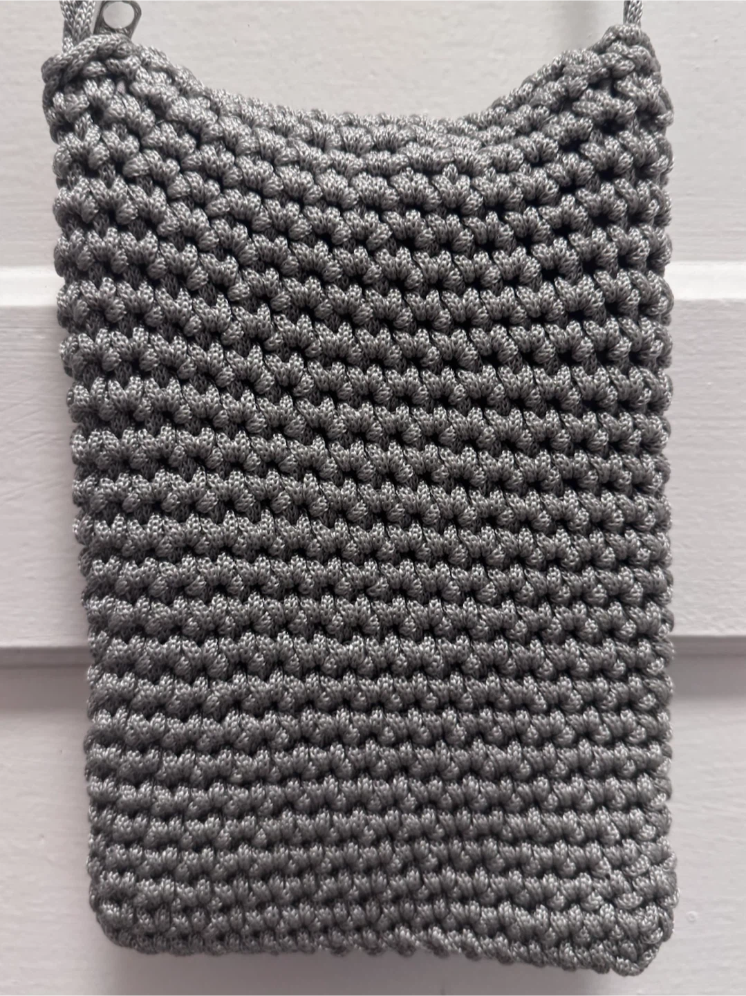 Crocheted Grey Crossbody Bag - photo 2