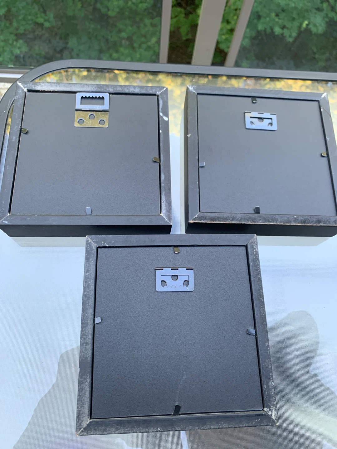 Set of 3 Black Square Shadow Boxes - photo 2