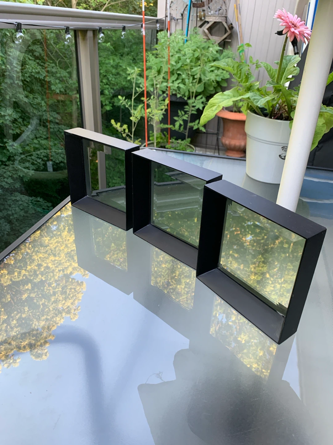 Set of 3 Black Square Shadow Boxes - photo 3