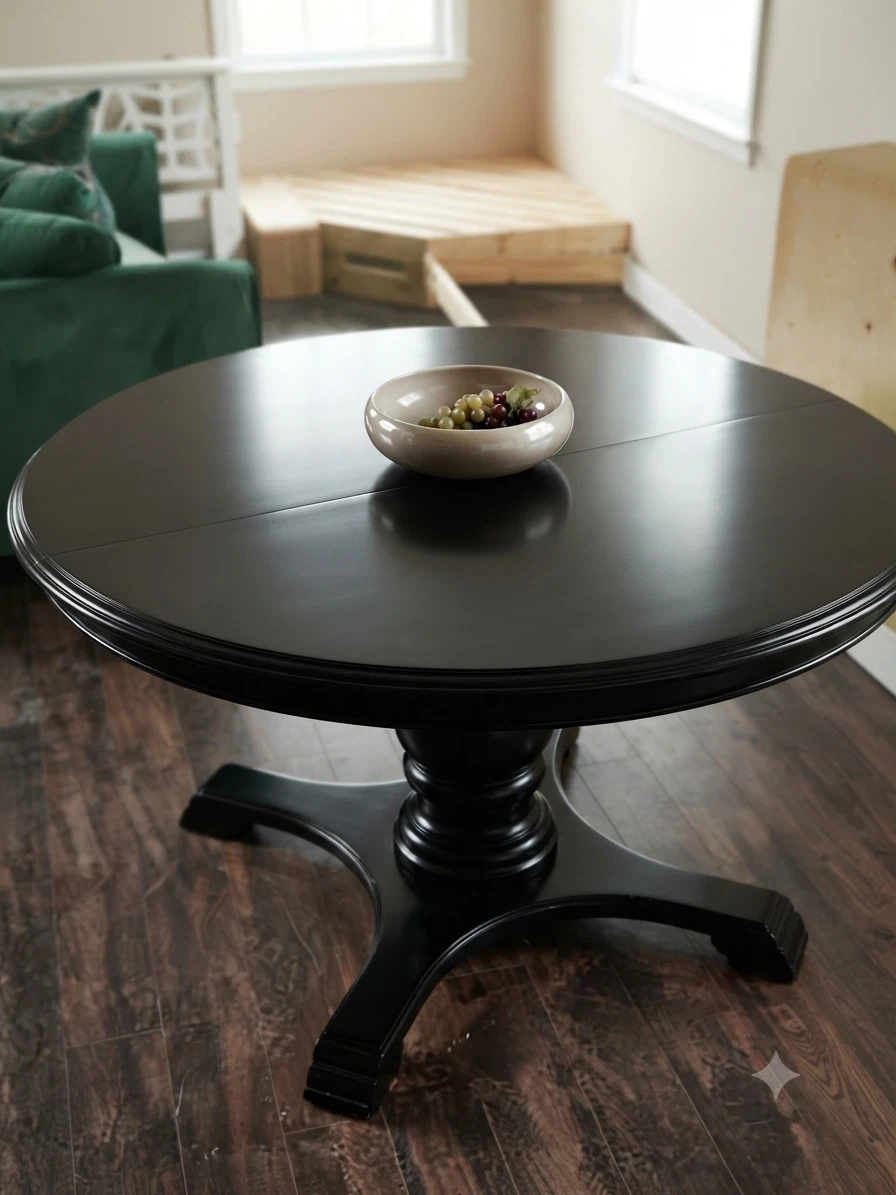 Black Pedestal Dining Table