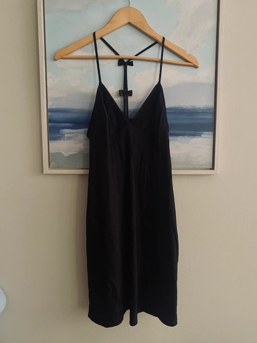 Black slip dress - S