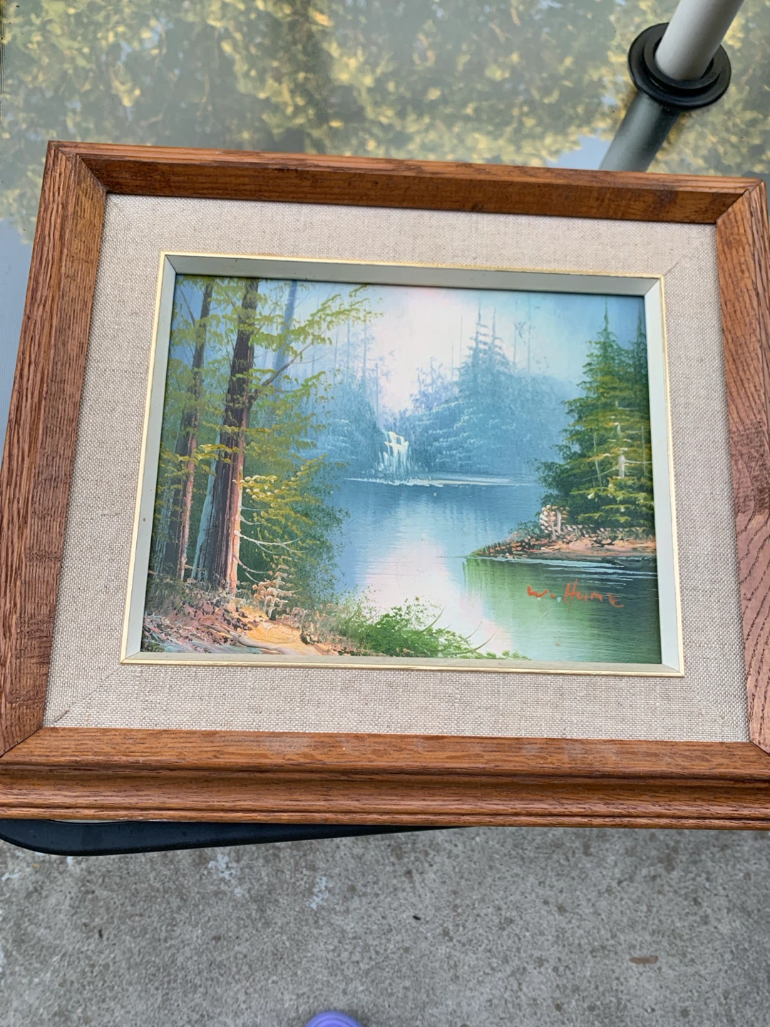 Framed Landscape Painting by W. Hume