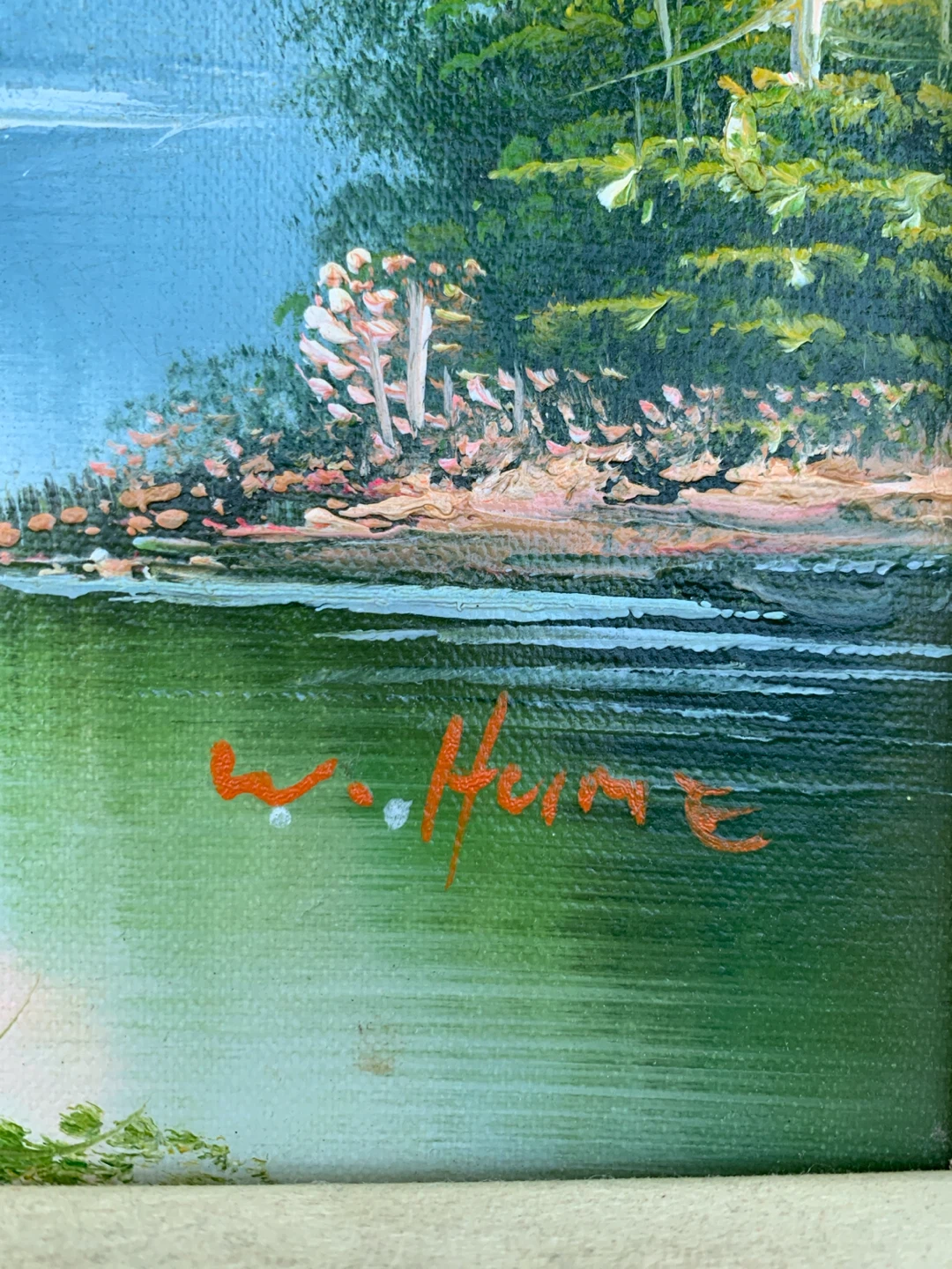 Framed Landscape Painting by W. Hume - photo 2