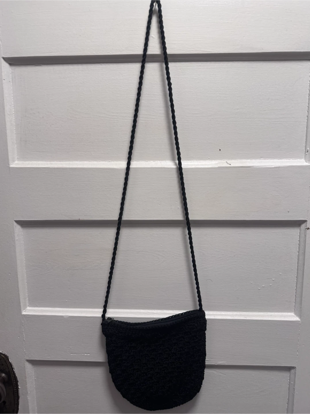 Black Crochet Crossbody Bag - photo 3