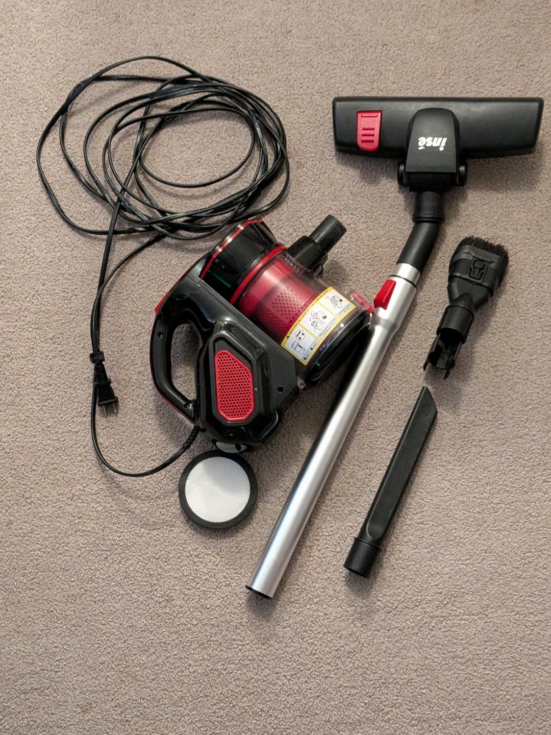 INSE Corded Stick Vacuum Cleaner with Attachments - photo 3