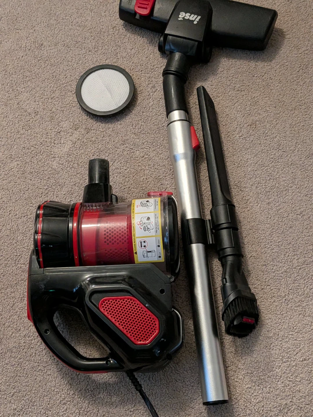 INSE Corded Stick Vacuum Cleaner with Attachments - photo 4