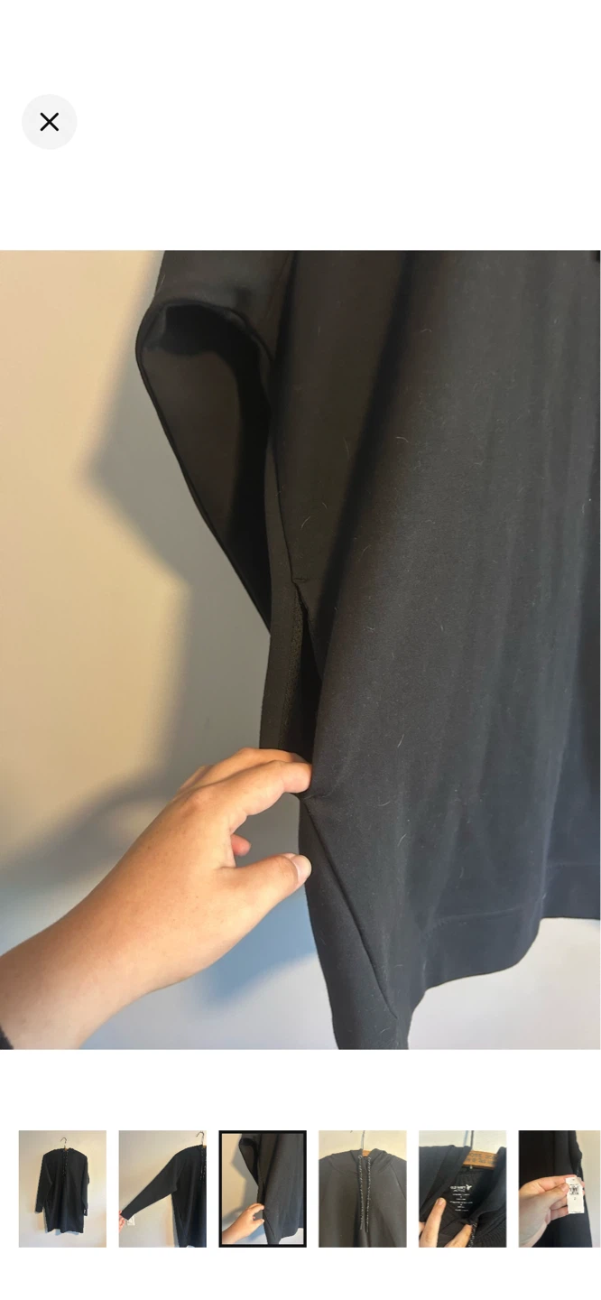 Old Navy Active Black Dynamic Fleece Hoodie Dress - photo 3