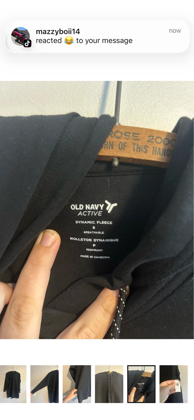 Old Navy Active Black Dynamic Fleece Hoodie Dress - photo 5