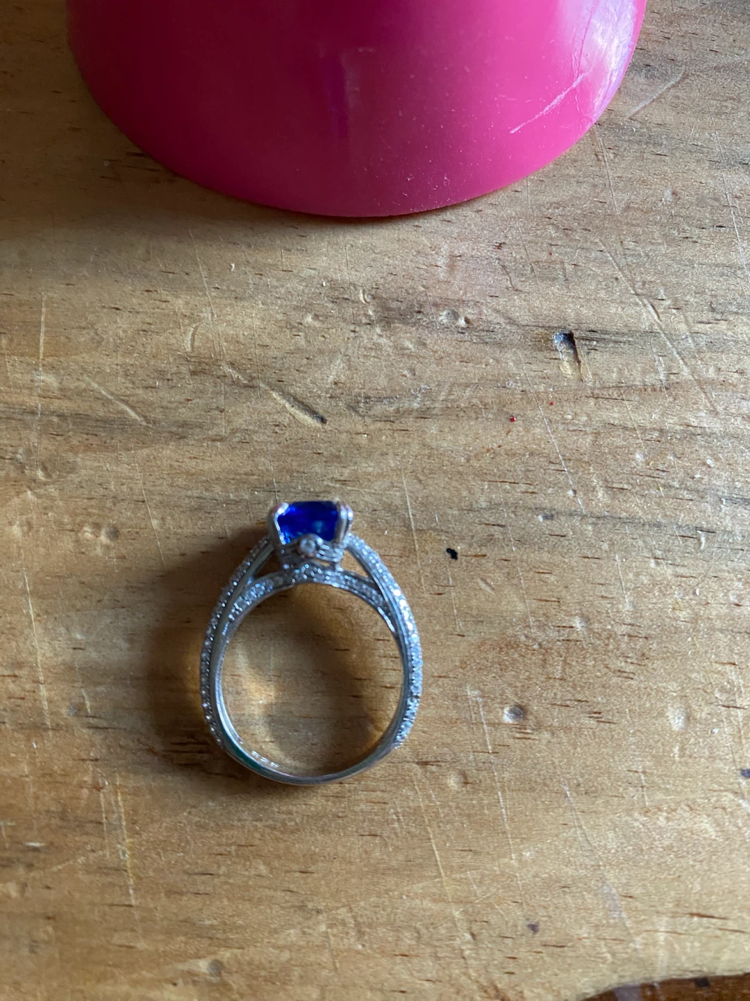 Sterling Silver Ring with Blue Stone - photo 2