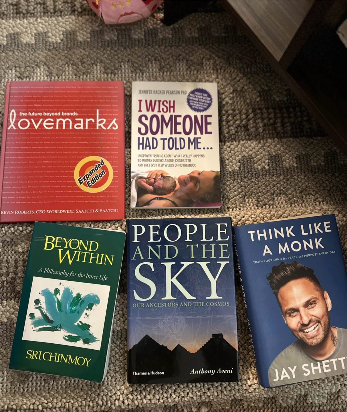 Set of 5 Books: Lovemarks, Think Like a Monk, and More