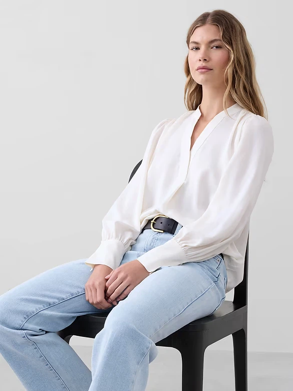 Banana Republic White Blouse Size S - photo 2