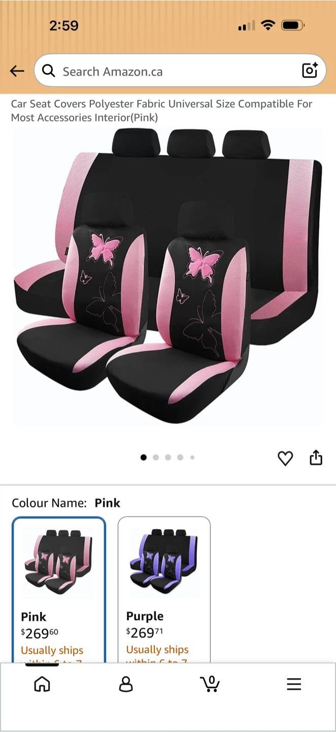 Flying-Banner Butterfly Car Seat Covers - Pink - photo 4
