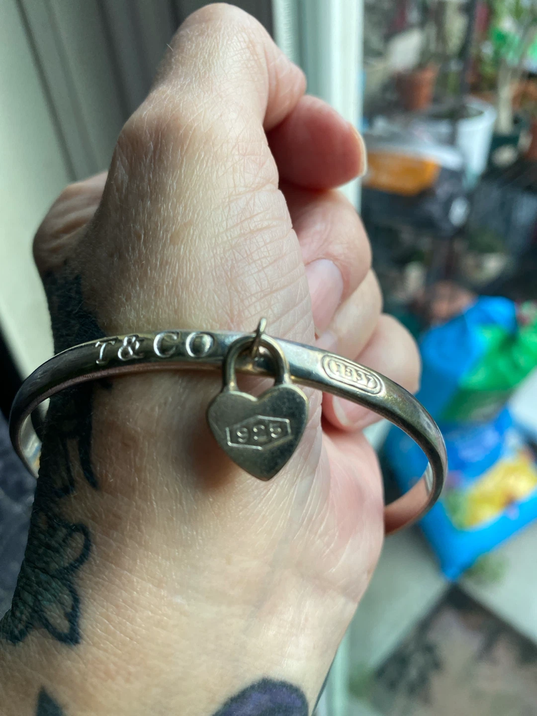 Tiffany & Co. Sterling Silver Heart Charm Bangle - photo 2