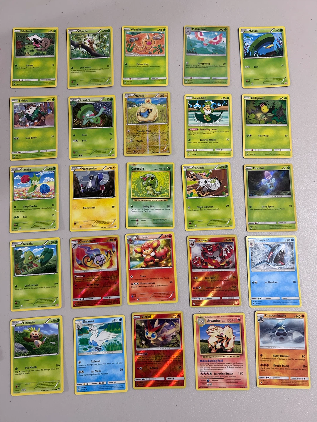 Collection of Pokémon Trading Cards