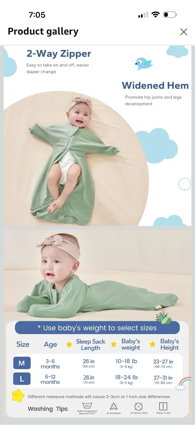 ZIGJOY Baby Sleep Sack - Size M - photo 3