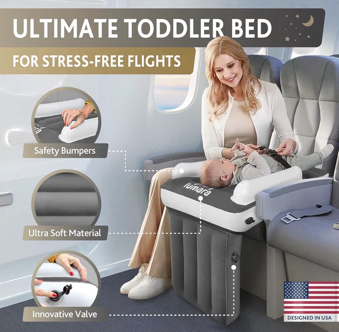 Lumara Inflatable Airplane Bed for Toddlers - photo 2