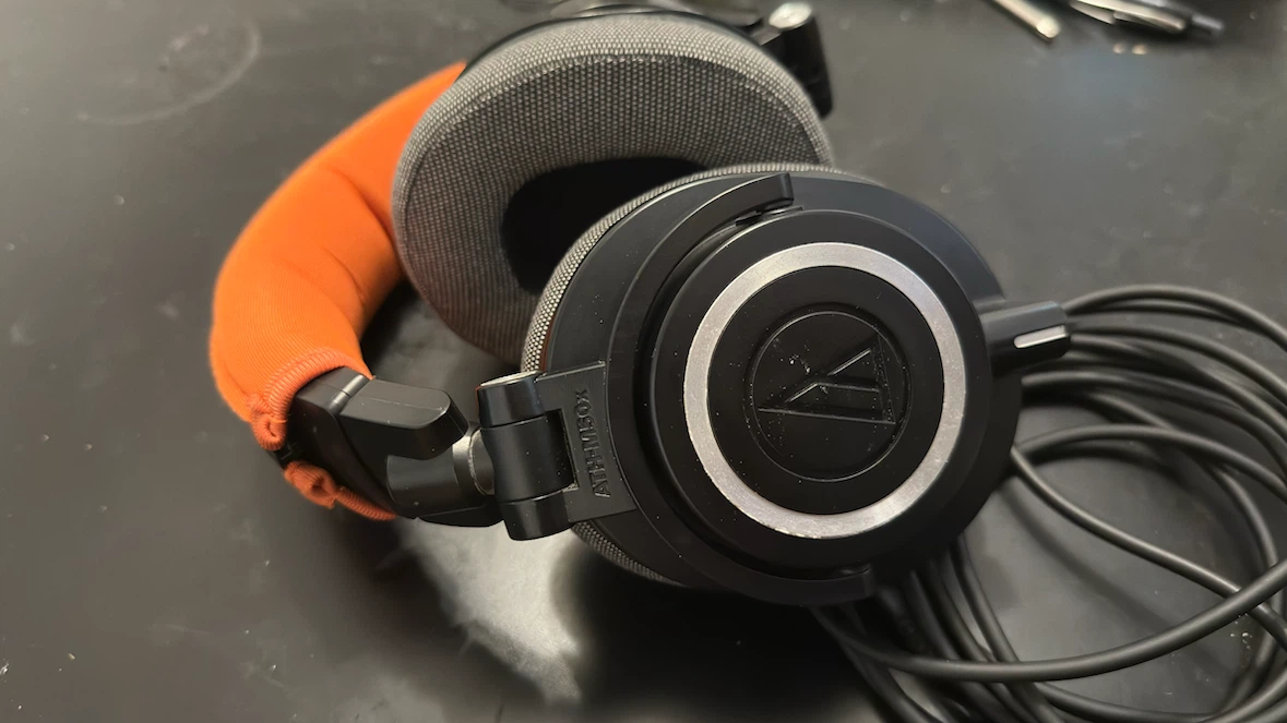 Audio-Technica ATH-M50x Headphones with Orange Headband Cover - photo 2