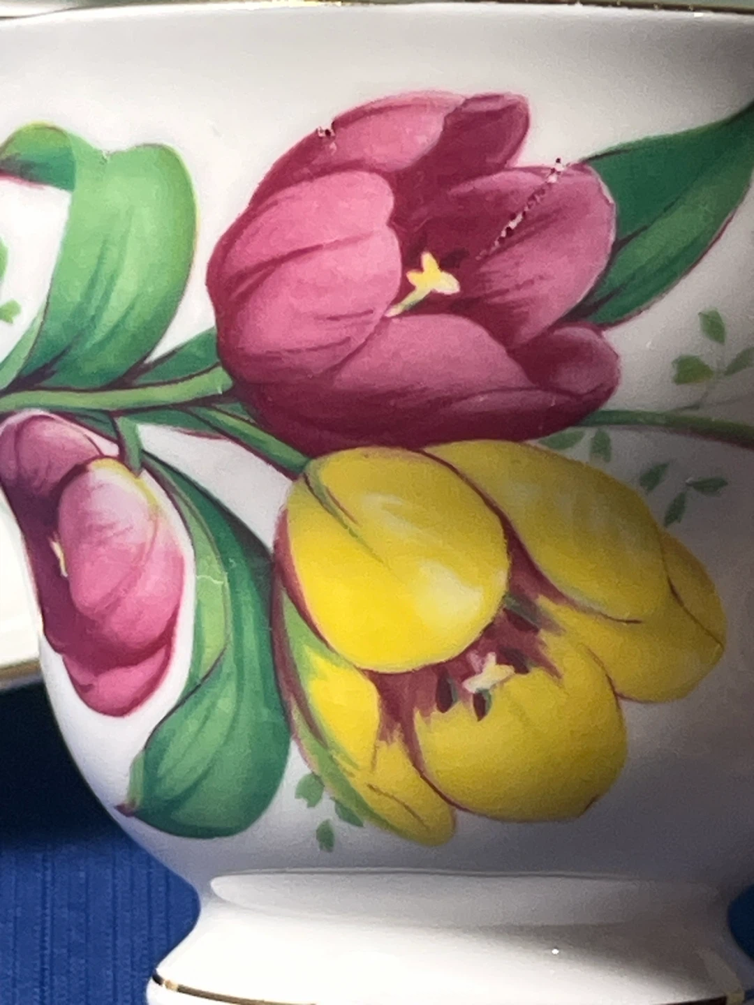 Vintage Mid Century English Floral Teacup Set - photo 2
