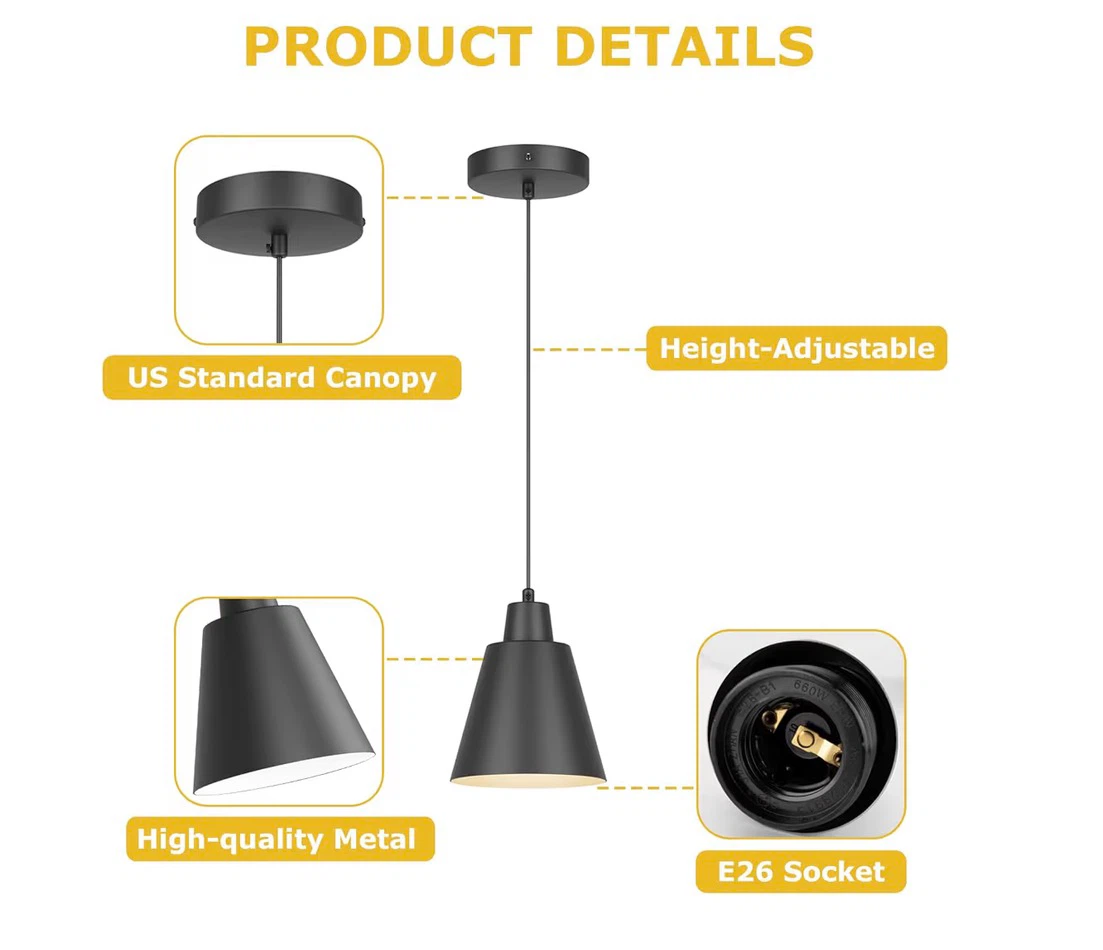 New Metal Black 3 Pack Pendant Lights Fixture - photo 4
