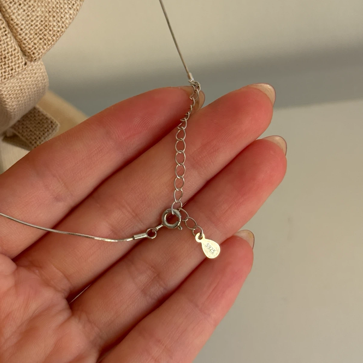 Sterling Silver Chain Necklace with Fresh Water Pearl - photo 4