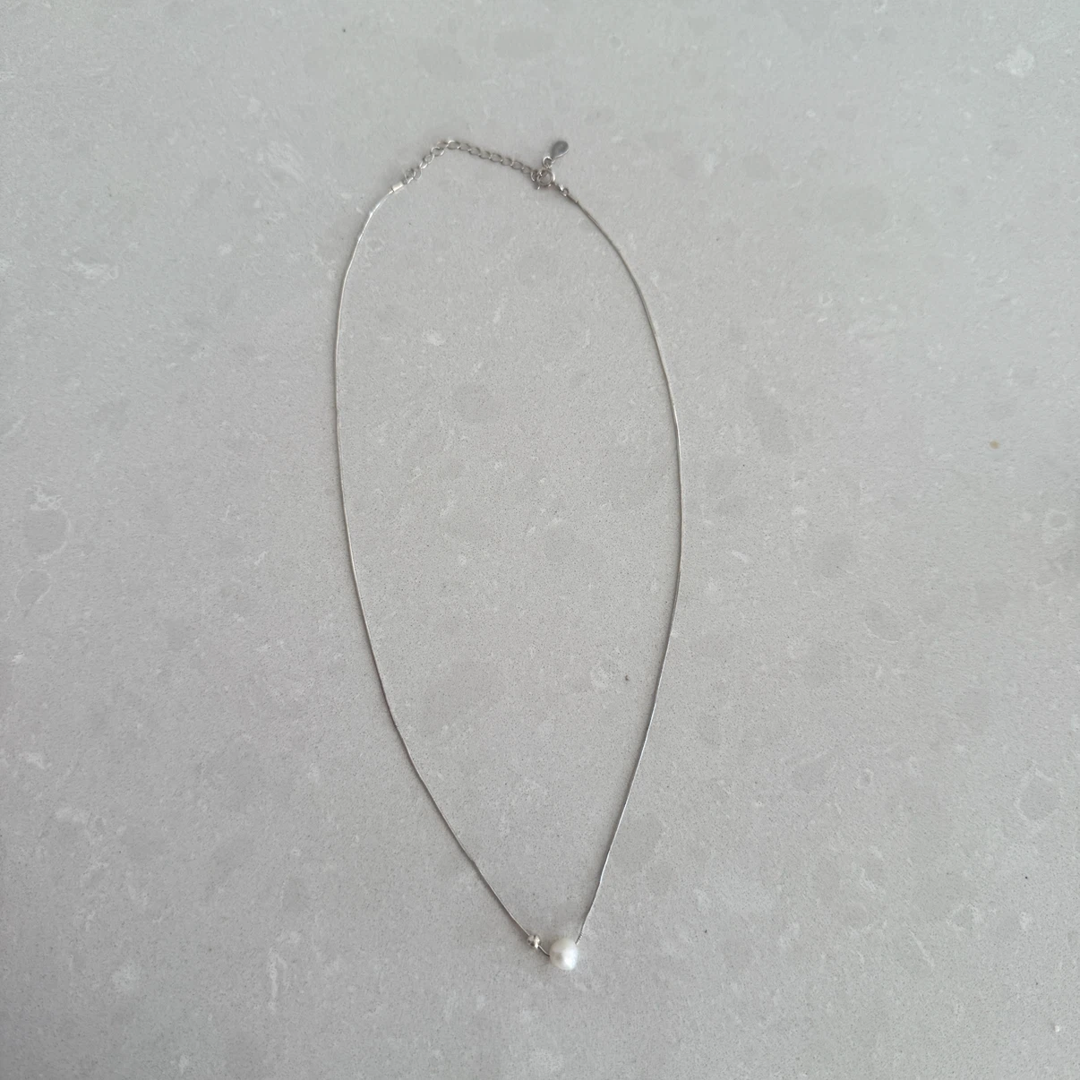 Sterling Silver Chain Necklace with Fresh Water Pearl - photo 5