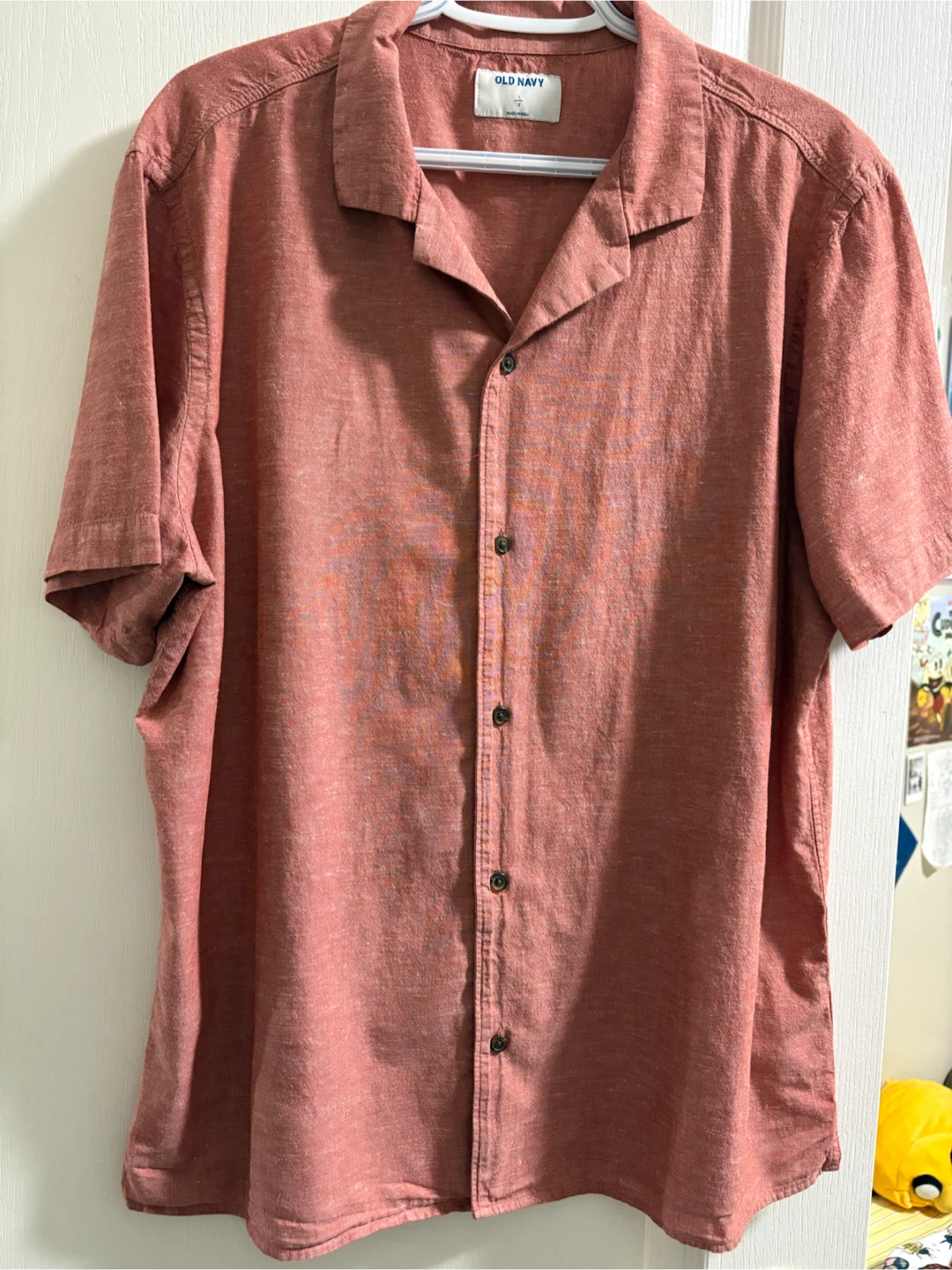 Old Navy Men's Short Sleeve Button-Up Shirt Size L