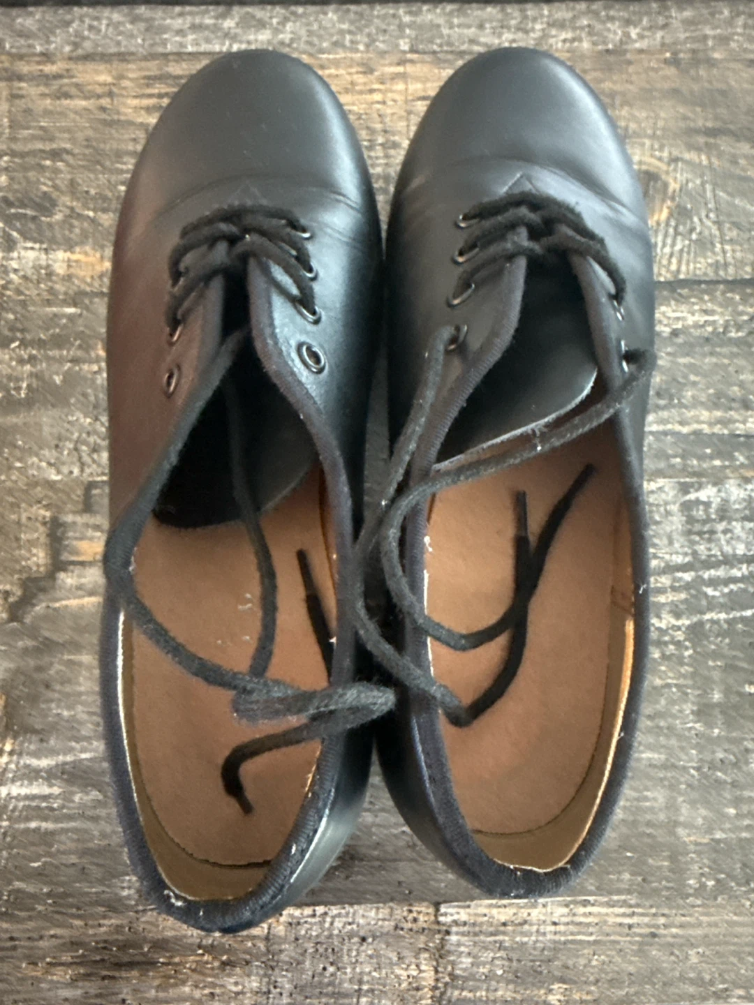 Excellent Condition adult size 5.5 Bloch Black Leather Tap Shoes
