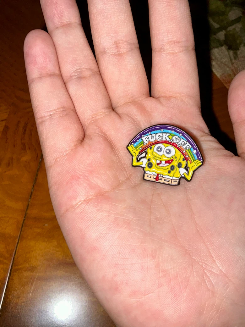 SpongeBob Rainbow Enamel Pin - photo 3