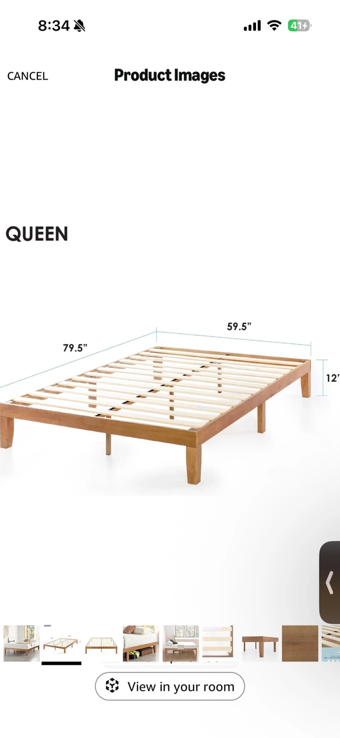 Solid wood Queen Bed Frame - photo 2