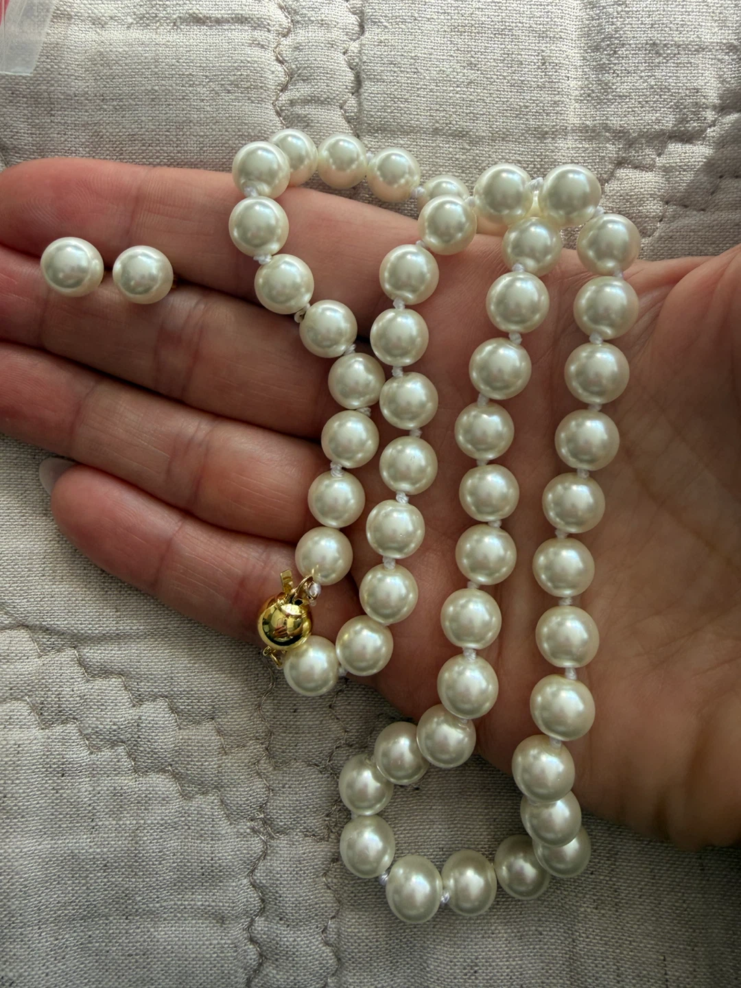 New pearl earrings necklace