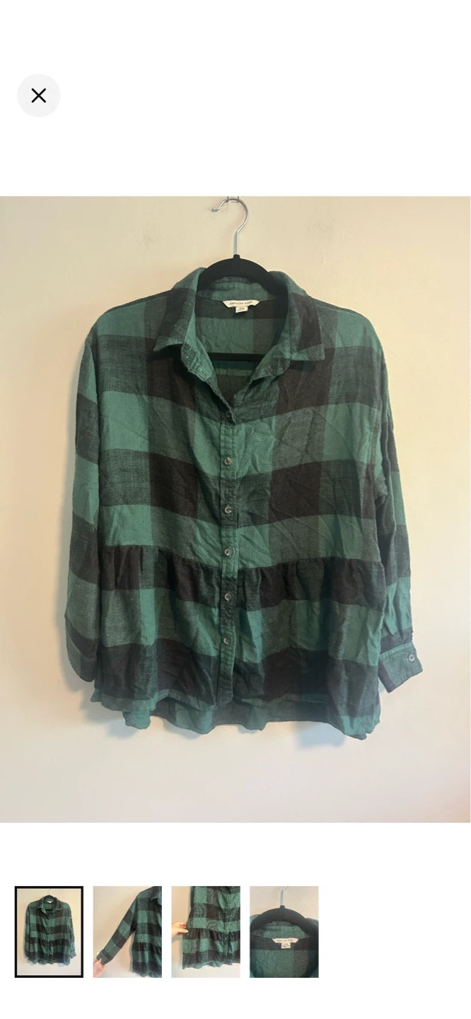 American Eagle Plaid Tunic Shirt