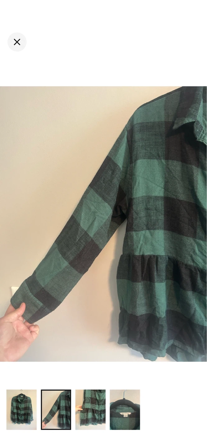 American Eagle Plaid Tunic Shirt - photo 2