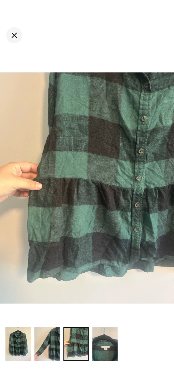 American Eagle Plaid Tunic Shirt - photo 3