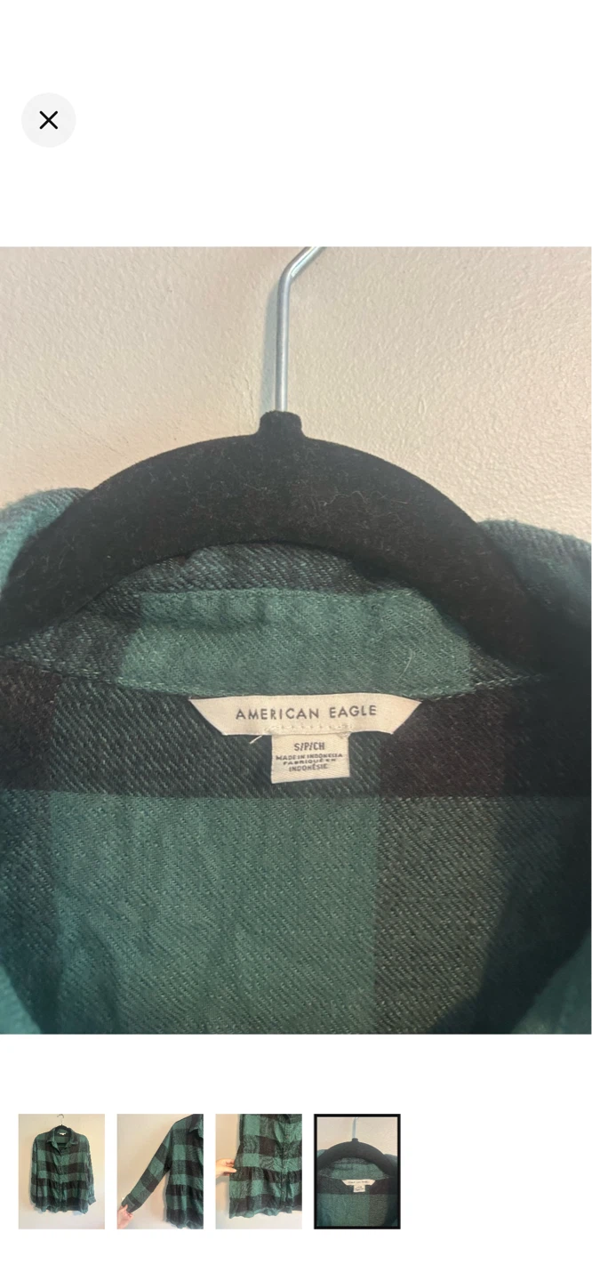 American Eagle Plaid Tunic Shirt - photo 4
