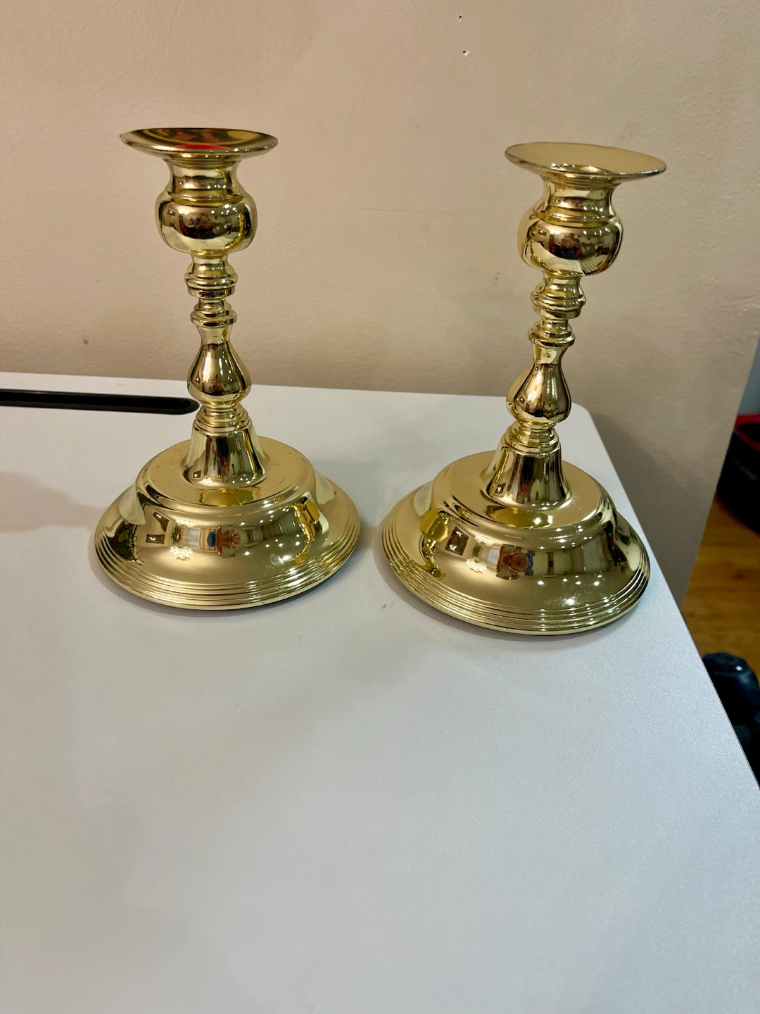 Pair of Gold Candlesticks