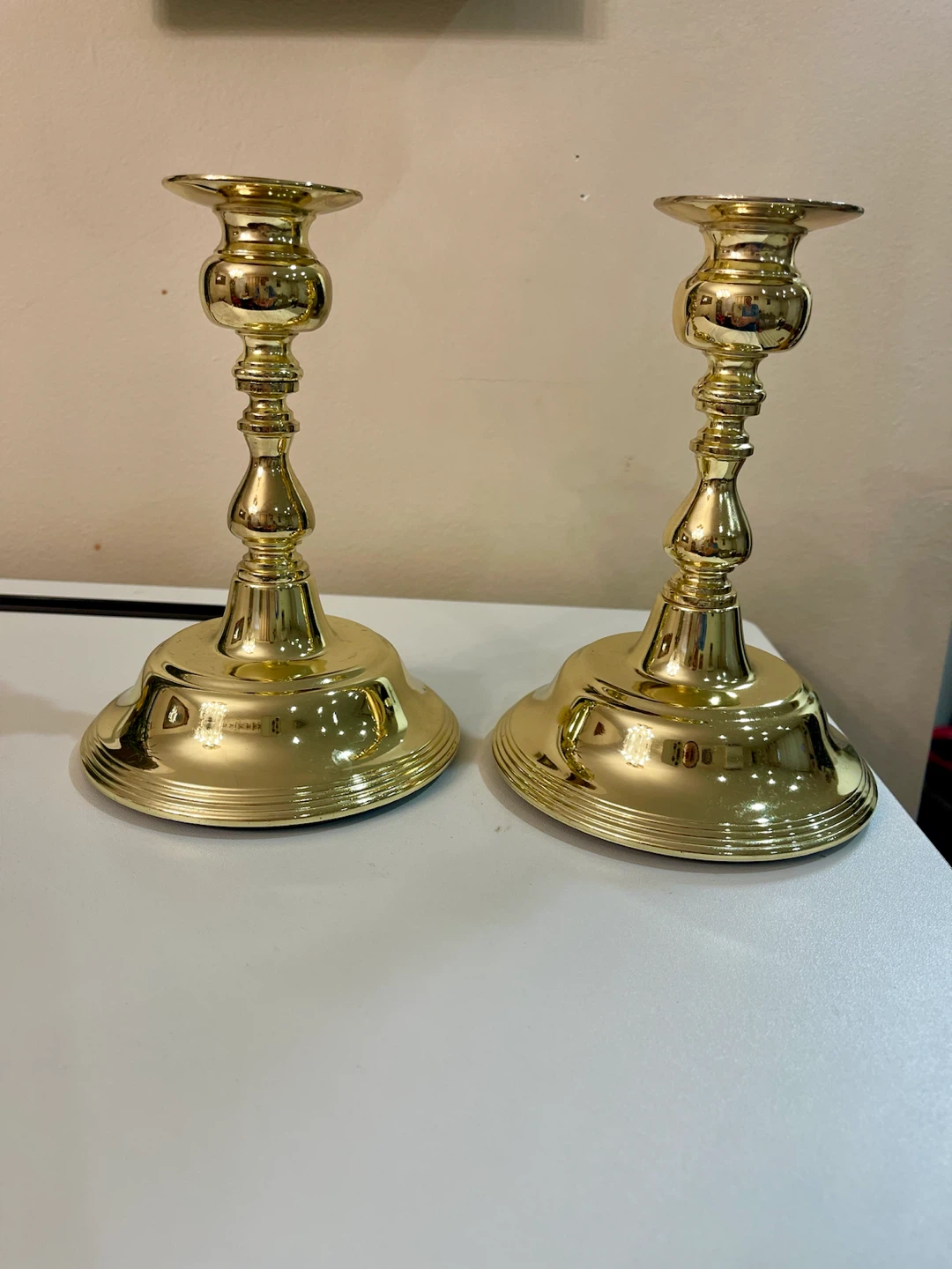 Pair of Gold Candlesticks - photo 2