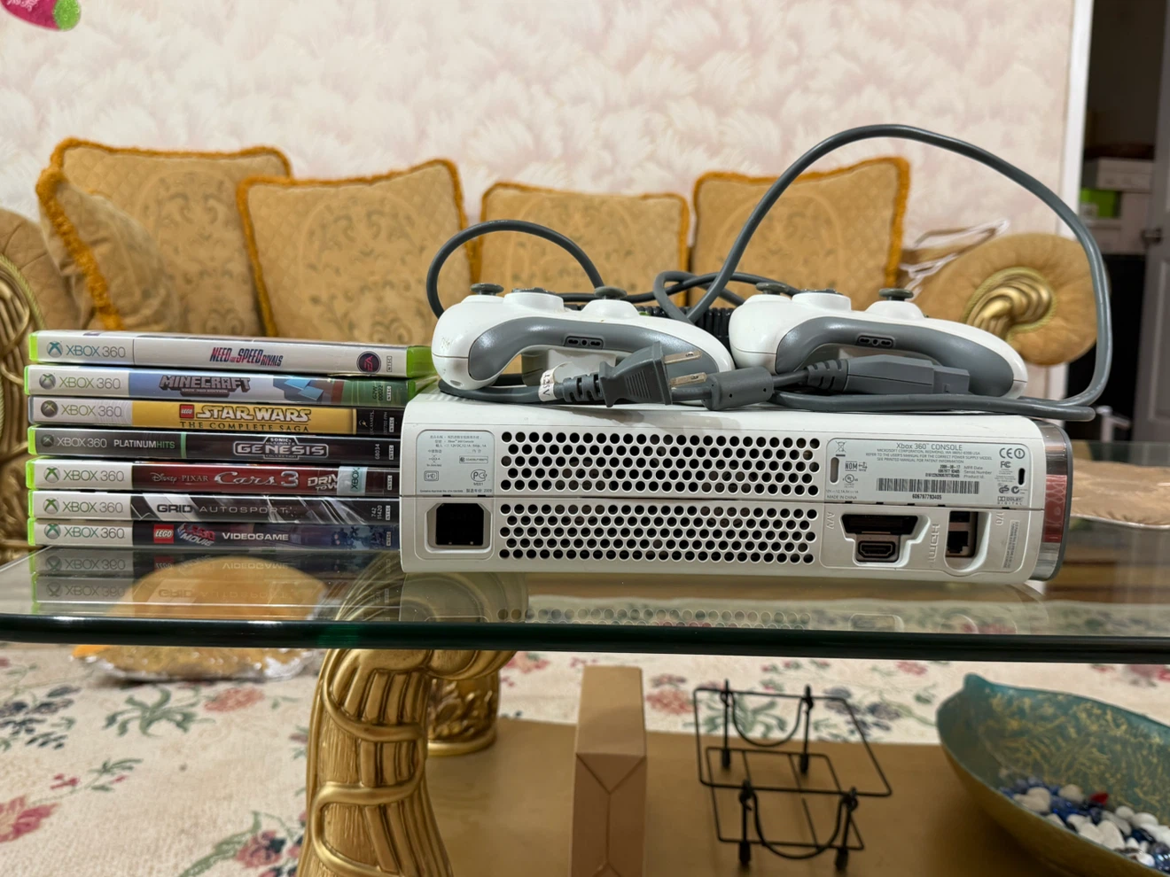 Xbox 360 Console with Games and Controllers - photo 5