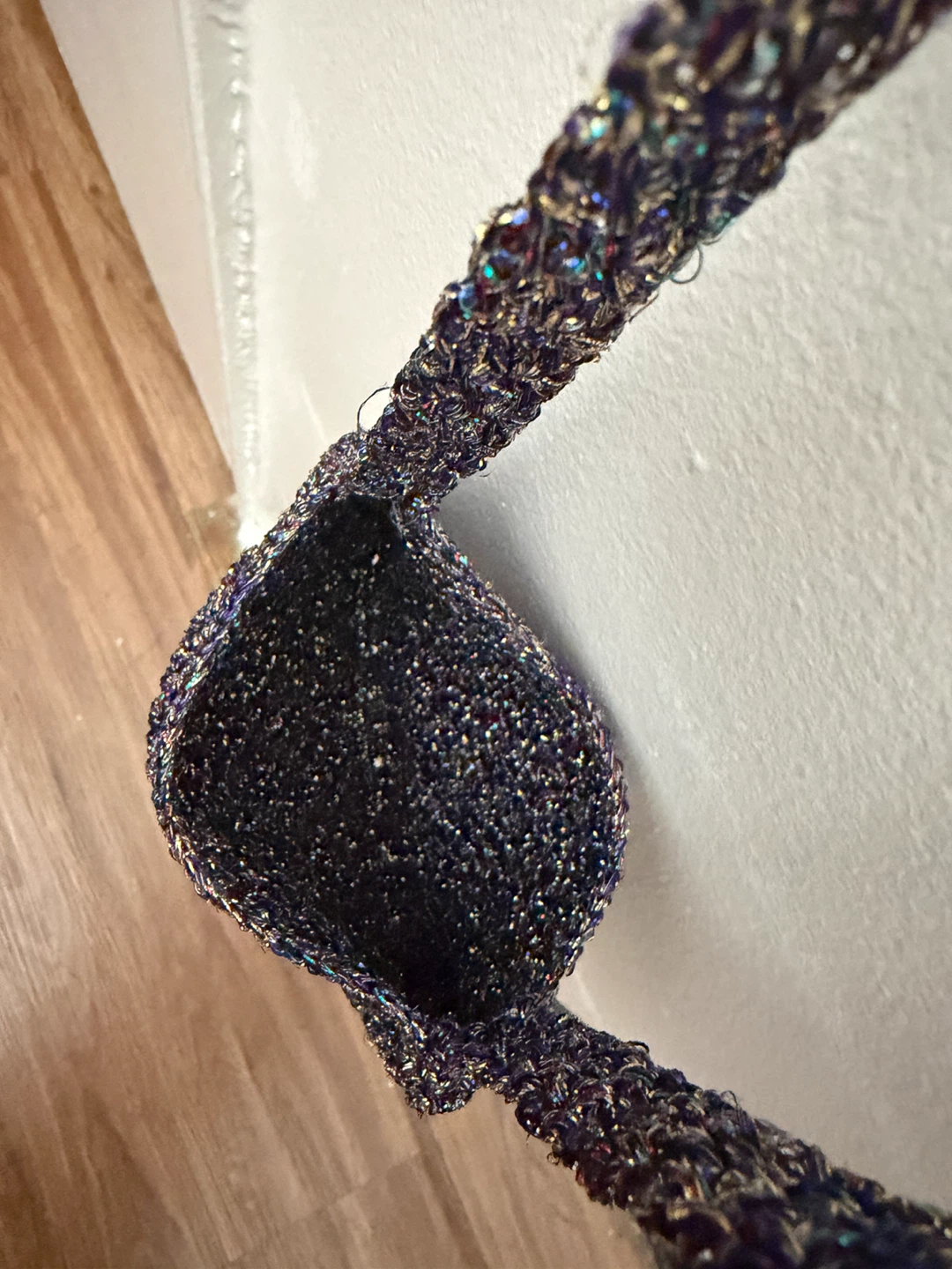 Crocheted Sparkly Small Shoulder Bag - photo 2