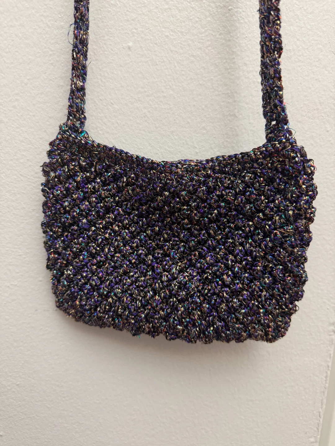 Crocheted Sparkly Small Shoulder Bag - photo 3