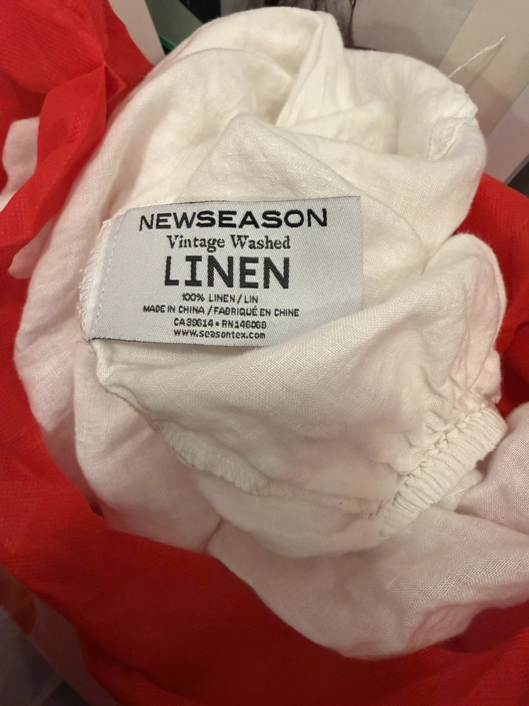 Linen fabric from sheet