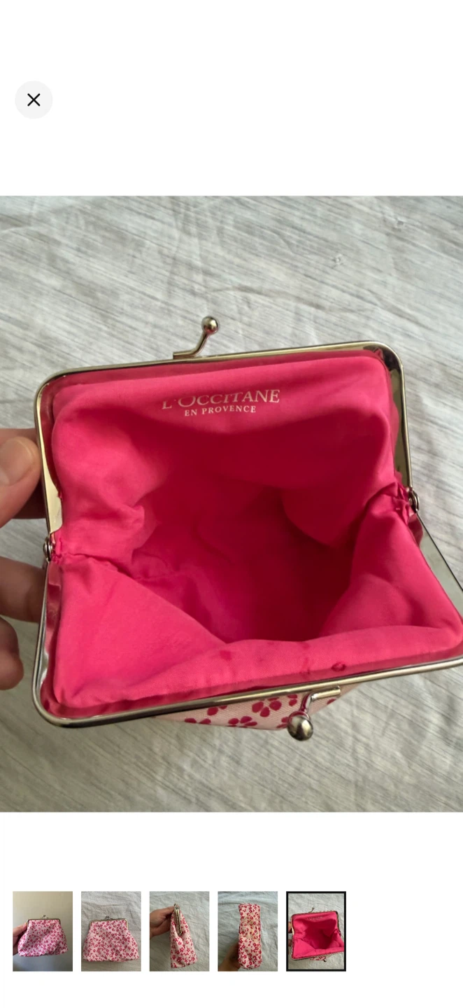 L'Occitane Pink Floral Cosmetic Pouch - photo 5