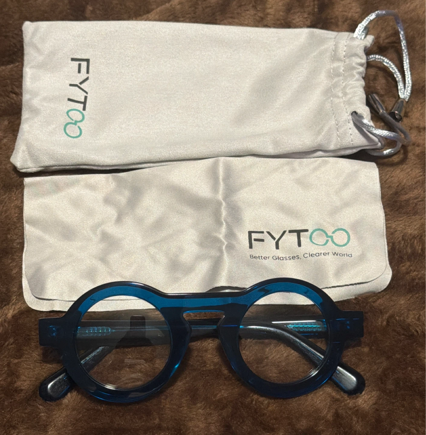FYTCO Blue Round Eyeglasses