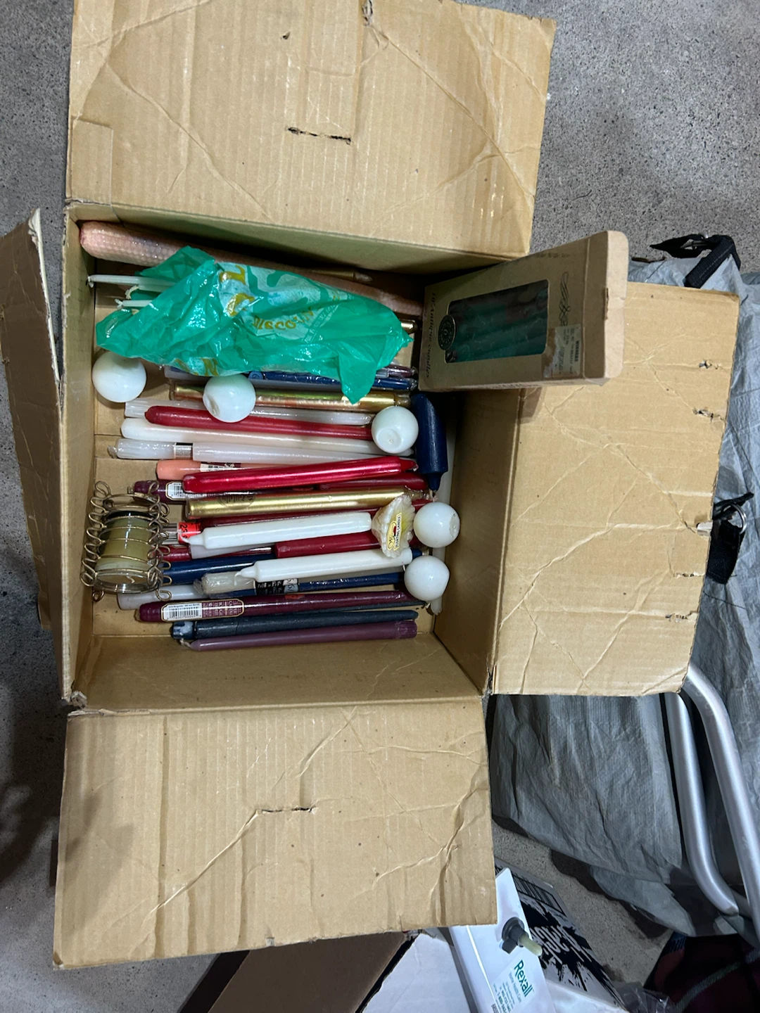 ASSORTED TAPER CANDLE HOLDERS & CANDLES (READ LISTING) - photo 2