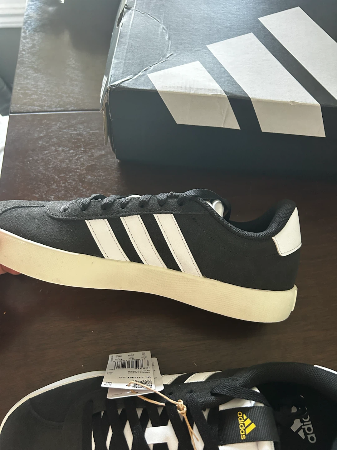Adidas VL Court 3.0 Shoes - Black/White - photo 3