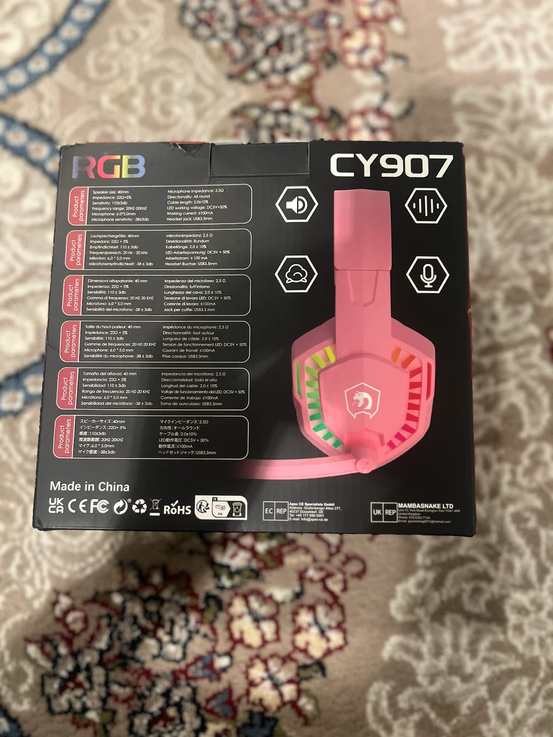 MambaSnake CY907 RGB Gaming Headset - photo 2