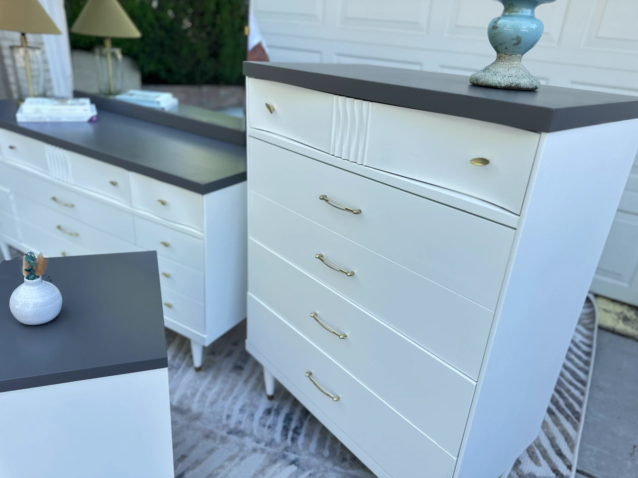 MCM Refinished Basset Bedroom Dressers and mirror - photo 2