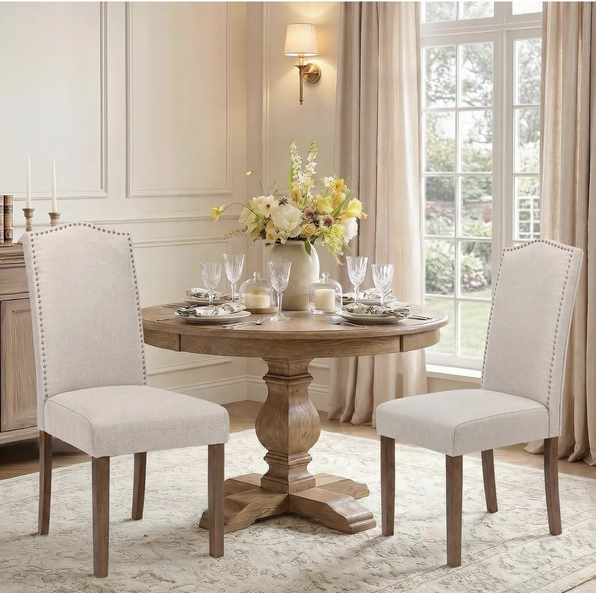 Upholstered Dining Chairs Set of 2